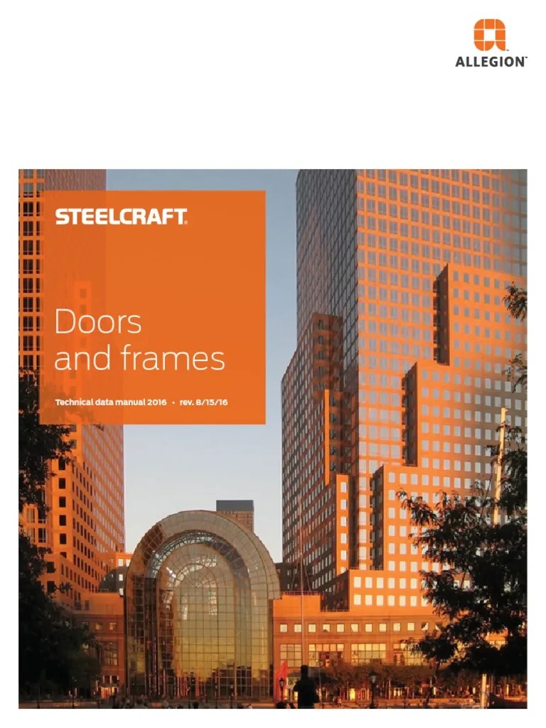 Door And Frame - Technical Manual PDF | PDF | Door | Specification (Technical Standard)