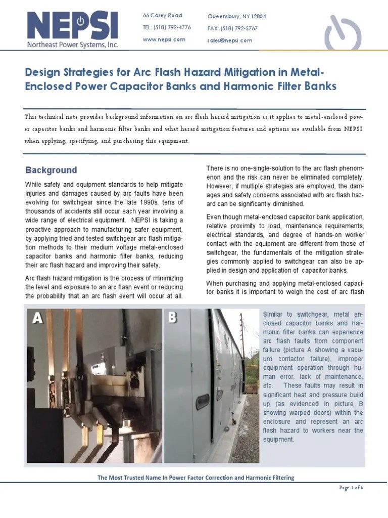 Arc Flash Hazard Mitigation In Metal Enclosed Power