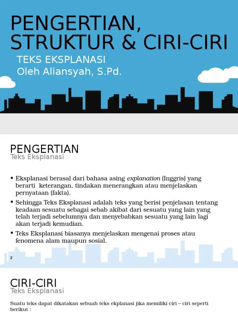 Teks Eksplanasi Kelas XI Bahasa Indonesia | PDF