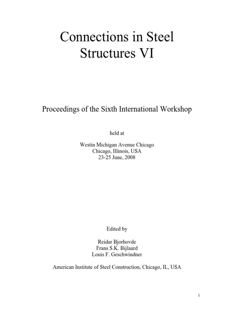 Connections In Steel 6 PDF | PDF | Screw | Beam (Structure)