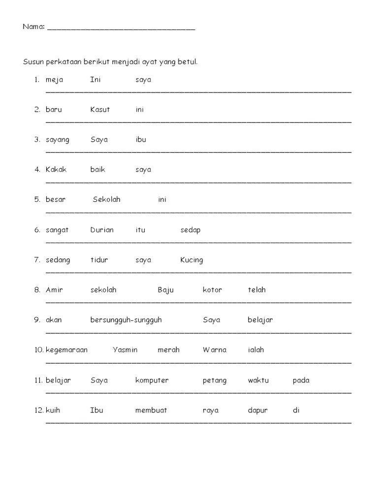 Baca versi flipbook dari smart 1001 bank soalan tatabahasa . Latih Tubi Soalan Latihan Bahasa Melayu Tahun 1 2 Pdf