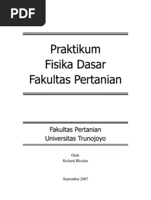 Modul Praktikum Fisika Dasar 1 | PDF