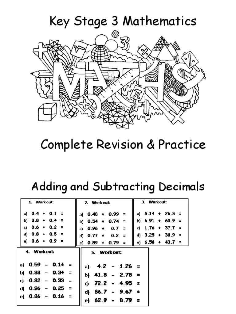 Ks3 maths complete revision practice worksheets