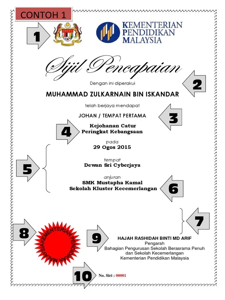 You have just read the article entitled sijil pencapaian pertandingan. Panduan Contoh Sijil Skk Pdf