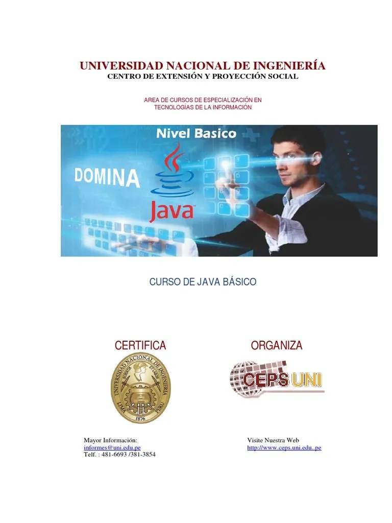 Introducción Al Lenguaje De Programación Java: Objetivos, Metodología Y ...