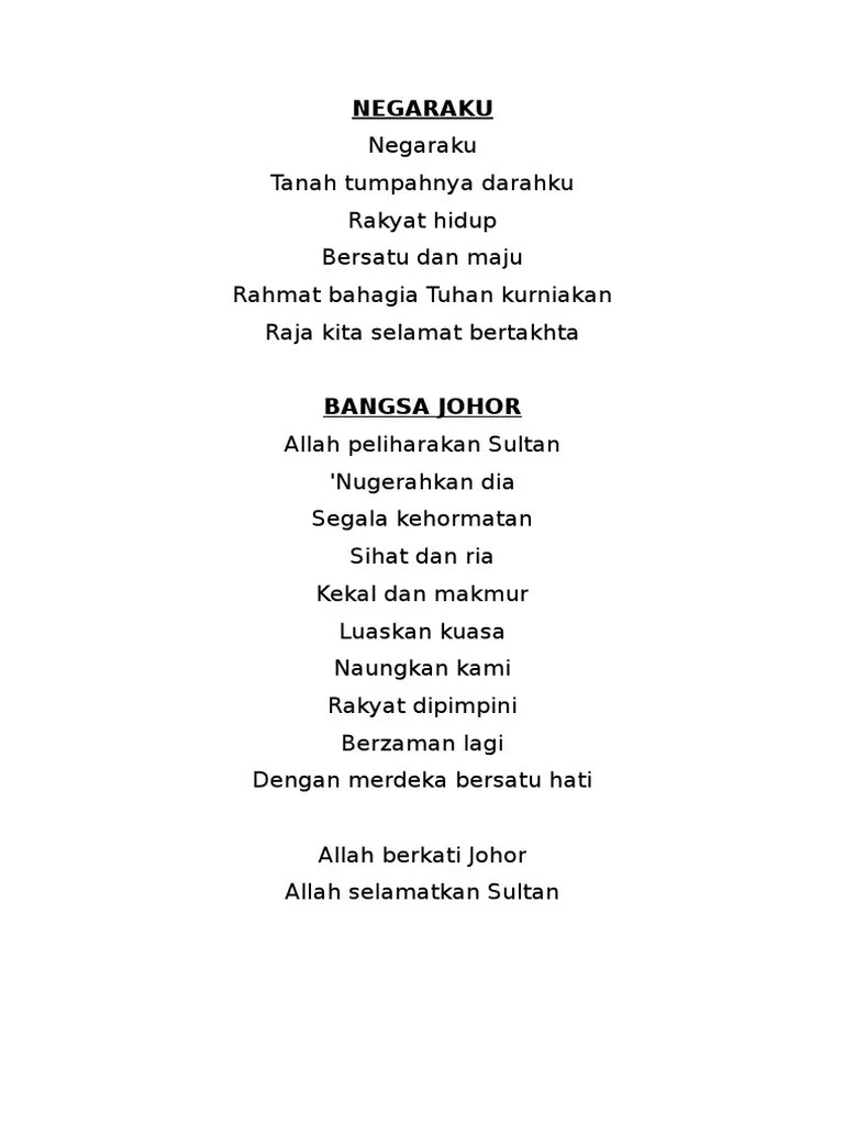 Dan dipersetujui oleh sultan ibrahim, ia tidak mempunyai lirik sehingga 1914. Lirik Lagu Negeri Johor Amirctzx