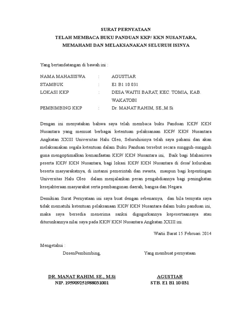 Surat Pernyataan | PDF