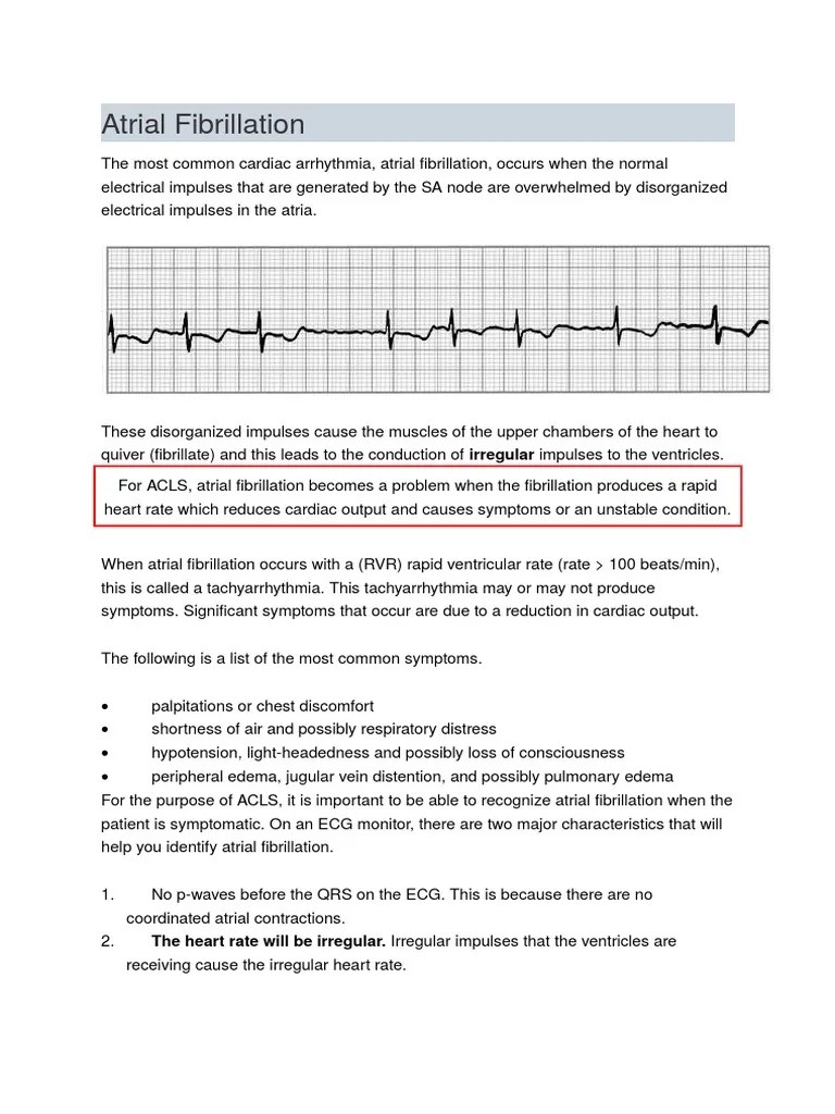 Atrial Fibrillation | PDF