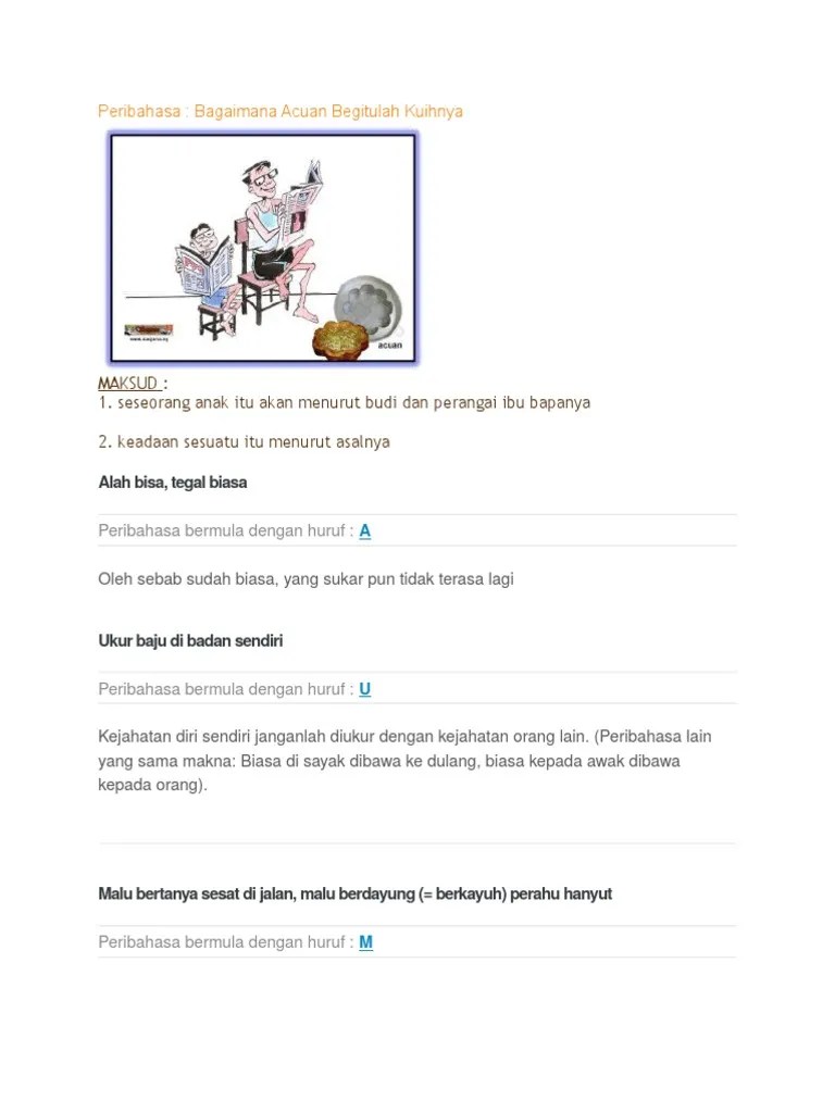 Peribahasa melayu dan maksud serta contoh ayat. Peribahasa Pdf