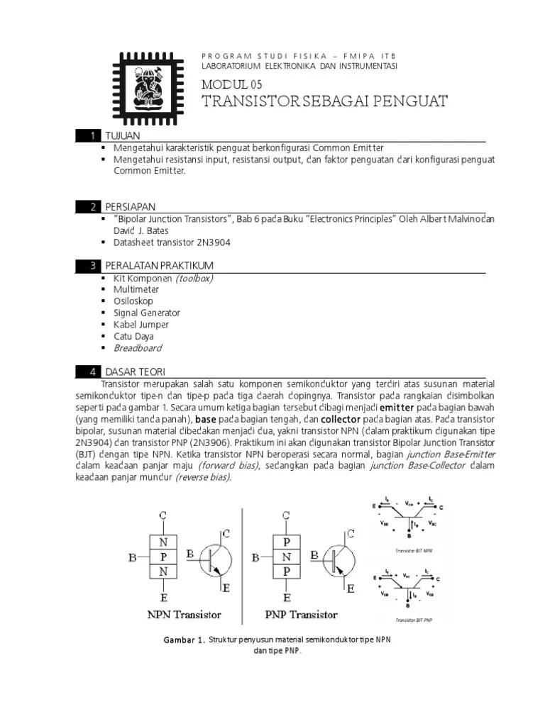 Modul 5 Transistor Sebagai Penguat Pdf