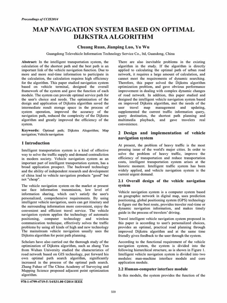 Map Navigation System Based On Optimal Dijkstra Algorithm | PDF | Areas Of Computer Science ...