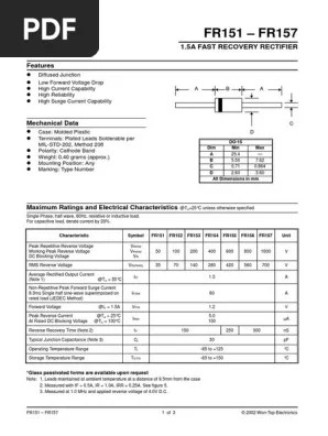 Fr154 Diodo Rectifier Capacitor