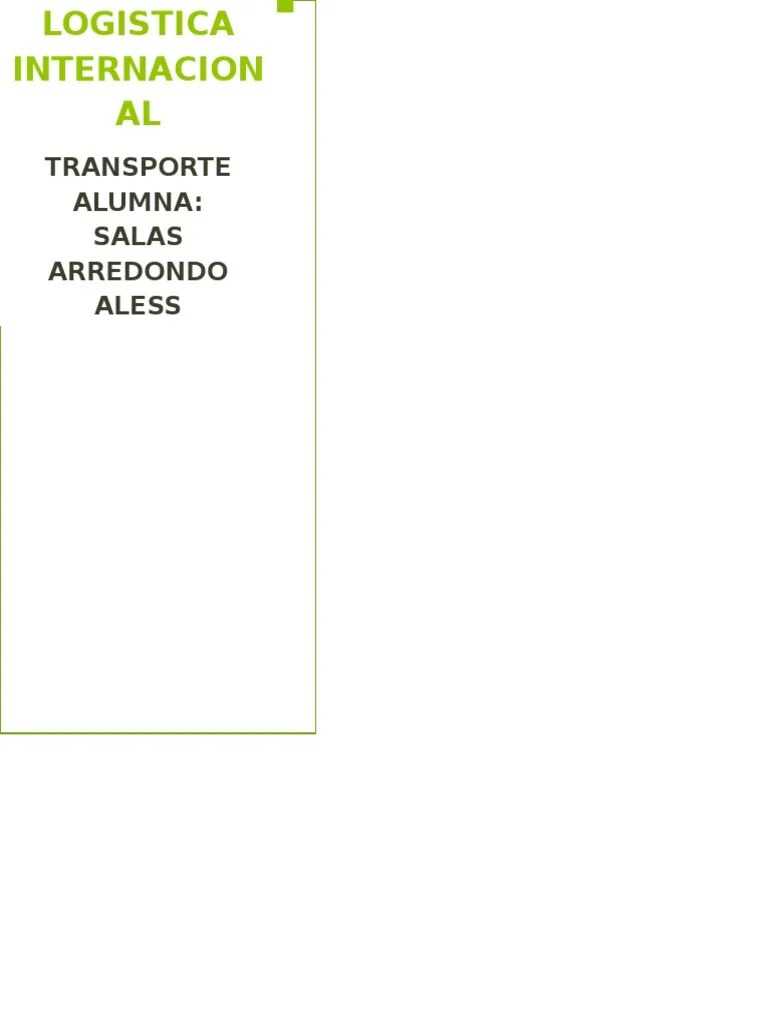 El Transporte Internacional Como Factor De Competitividad En El ...