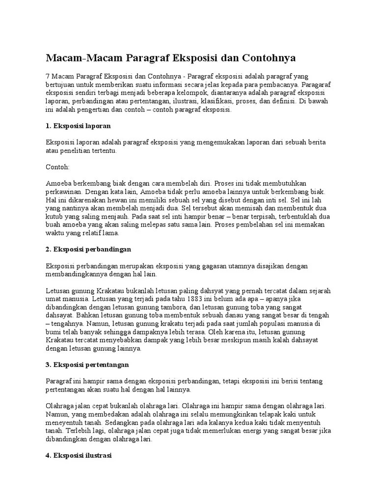 Macam Macam Teks Eksposisi | PDF