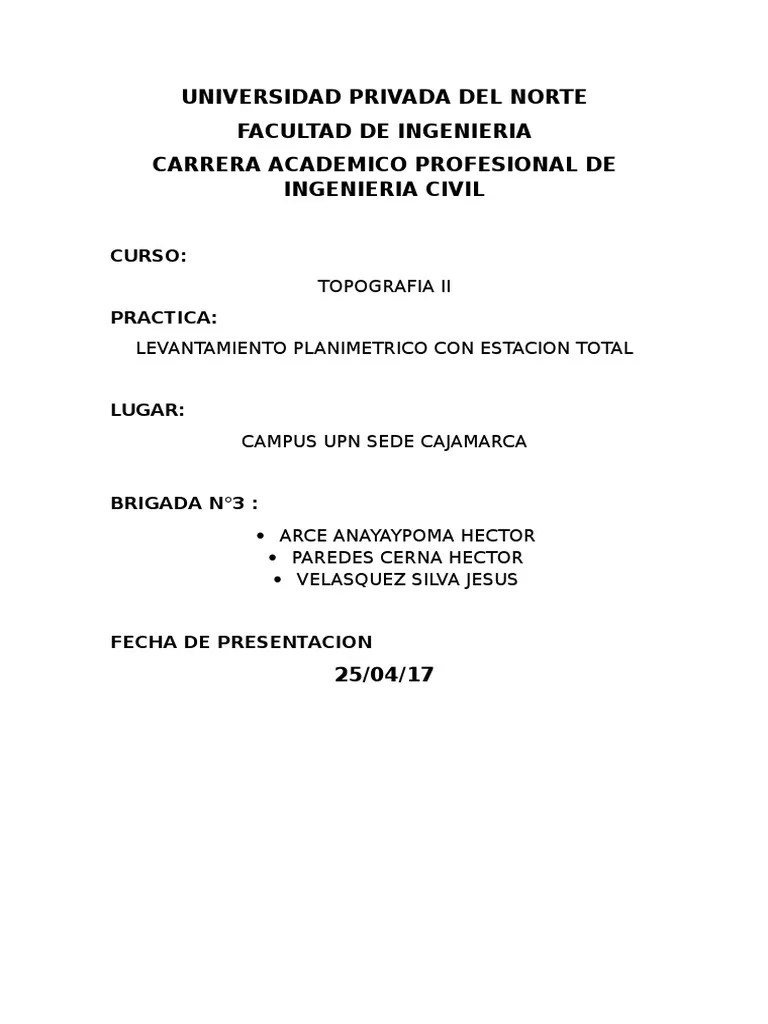 Universidad Privada Del Norte | PDF | Topografía | Geodesia