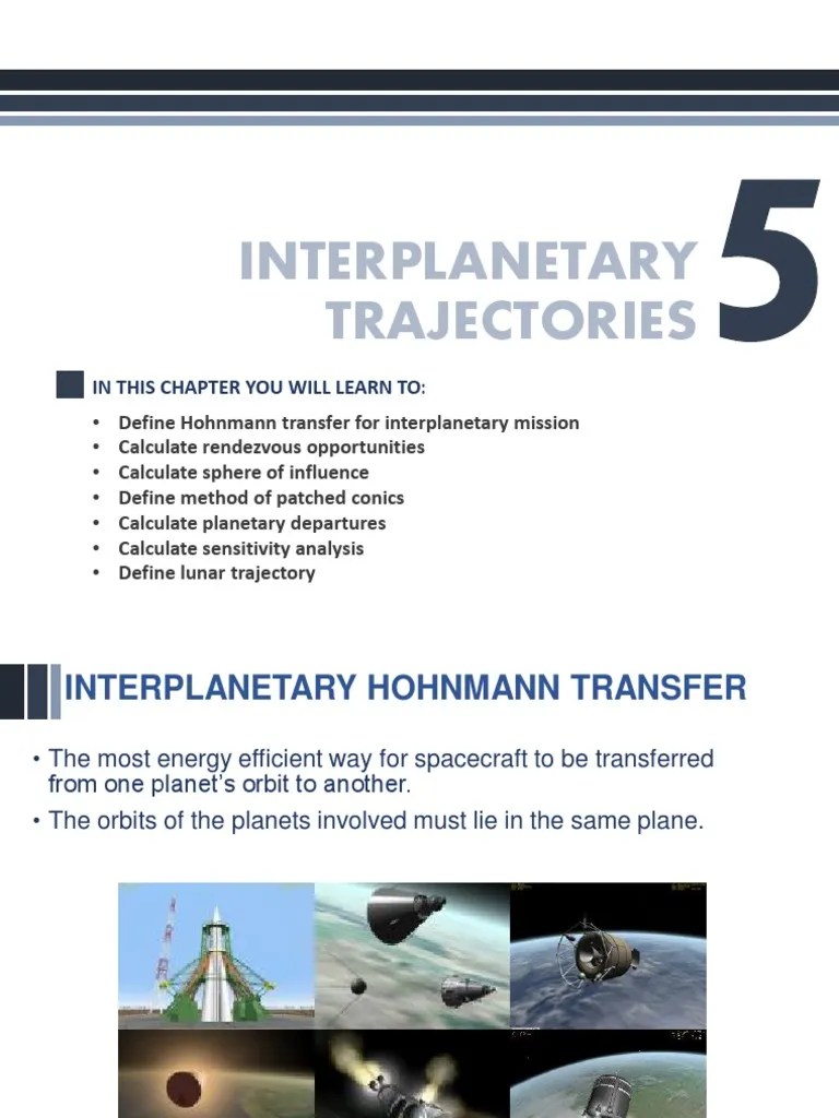 Lecture 05 Orbital Mechanics | PDF | Gravity Assist | Space Rendezvous