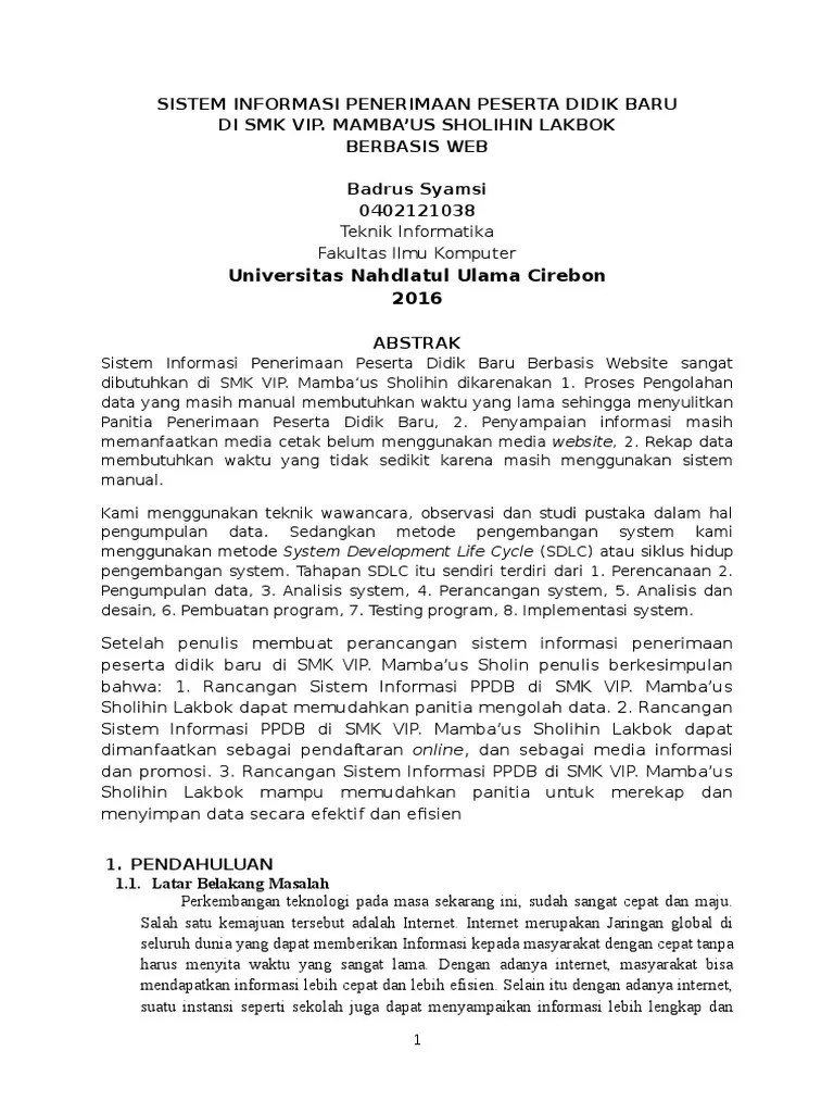 Jurnal buana informatika, volume 8, nomor 1, januari 2017: Abstrak Skripsi Sistem Informasi Berbasis Web Kumpulan Berbagai Skripsi