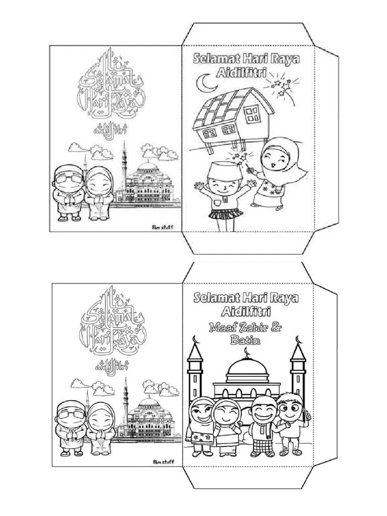 Download poster mewarna hari raya tak tak, eid mubarak background,. Mewarna Sampul Raya Pdf