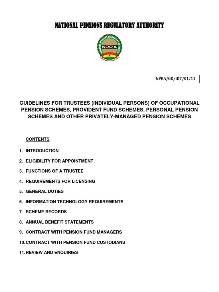 Guidelines For Trustees | PDF | Pension | Trust Law