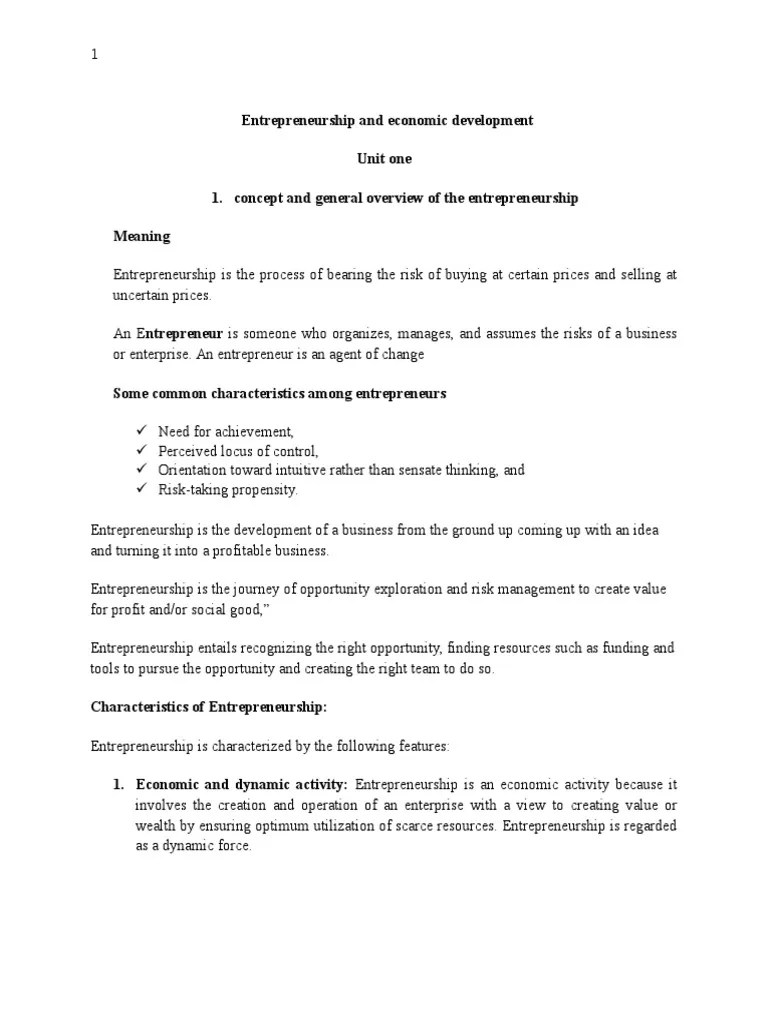 Entrepreneurship And Economic Development | PDF | Expert | Entrepreneurship