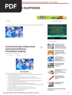 Semua kejadian yang terjadi dalam perusahaan b. Contoh Soal Dan Latihan Soal Untuk Jurnal Khusus Perusahaan Dagang Create Our Happiness