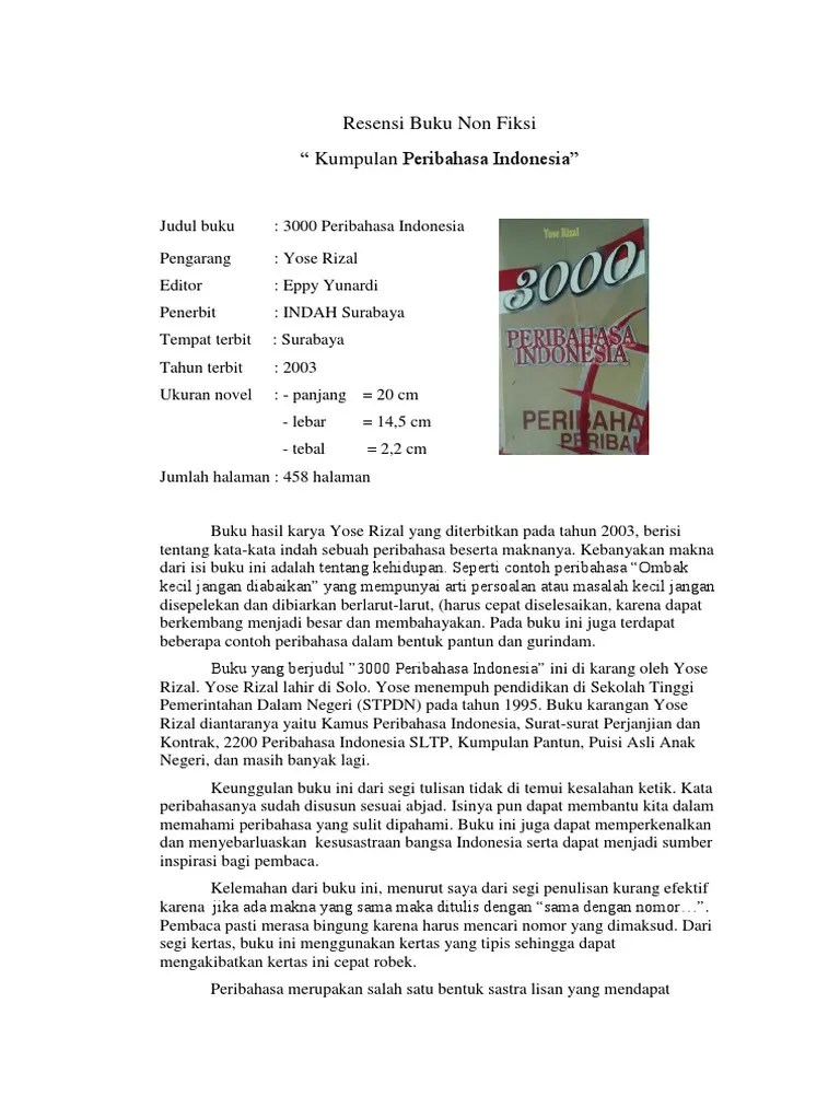 Contoh resensi buku pdf gratis