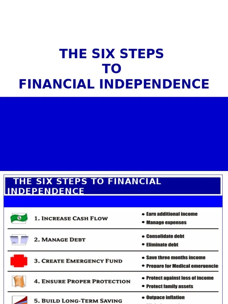 The Six Steps To Financial Independence | PDF | Estate Tax In The ...