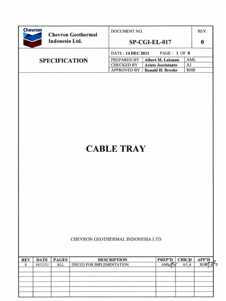 Cable Tray PDF | PDF | Specification (Technical Standard) | Corrosion