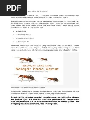 Belajar Pada Semut | PDF