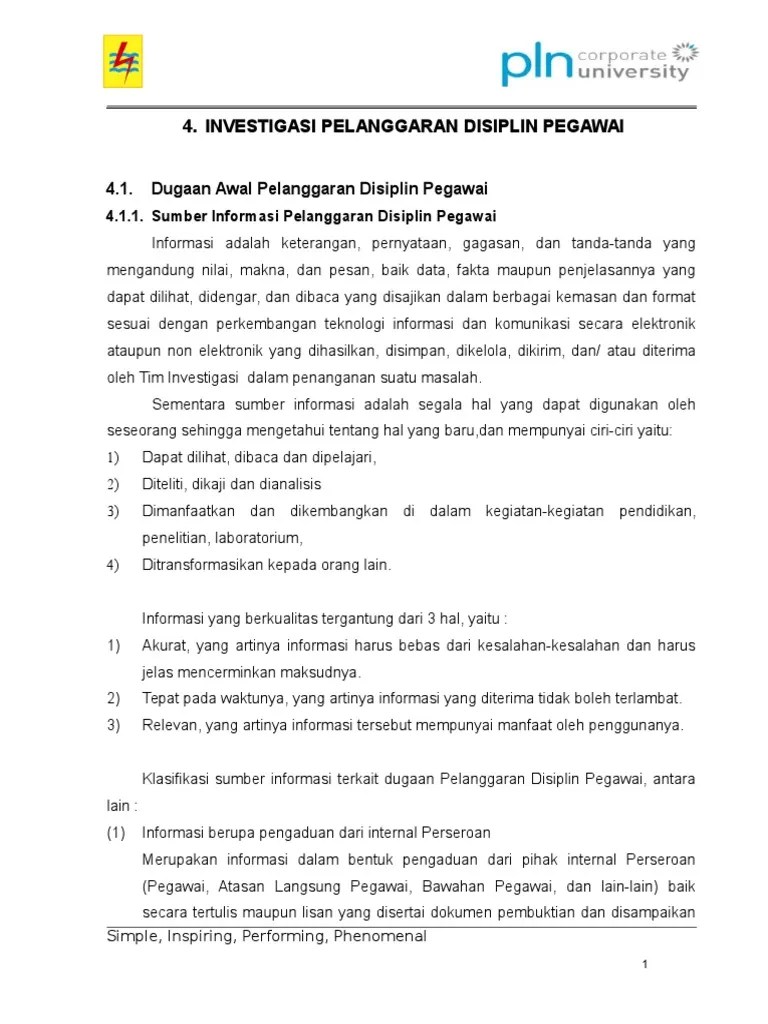 Investigasi Pelanggaran Disiplin Pegawai | PDF