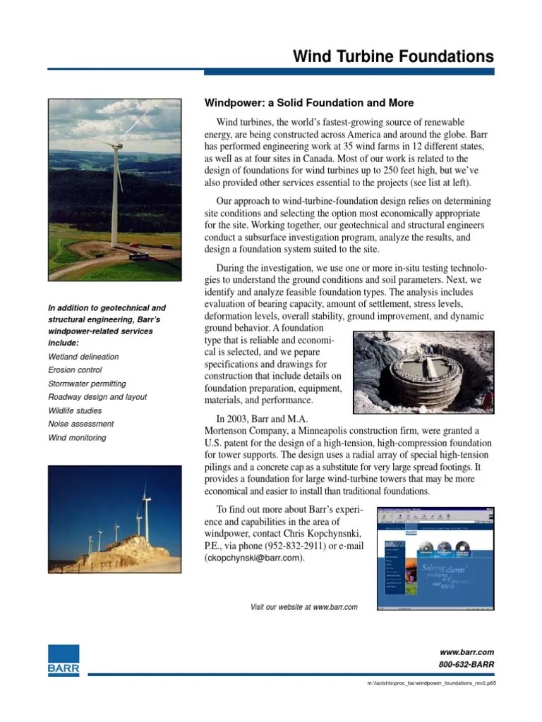 Designing Foundations To Withstand The Forces Of Wind: Barr's Approach To Engineering Reliable ...