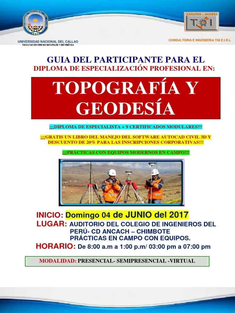 Brochure Topografía Y Geodesía | PDF | Topografía | Geodesia
