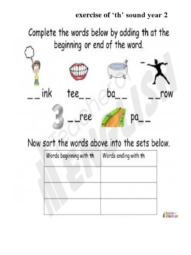 489 words starting with th. Exercise Of Th Sound Pdf