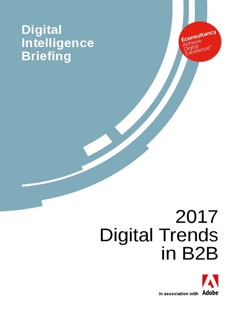 Adobe 2017 B2B Digital Trends | Download Free PDF | Strategic ...