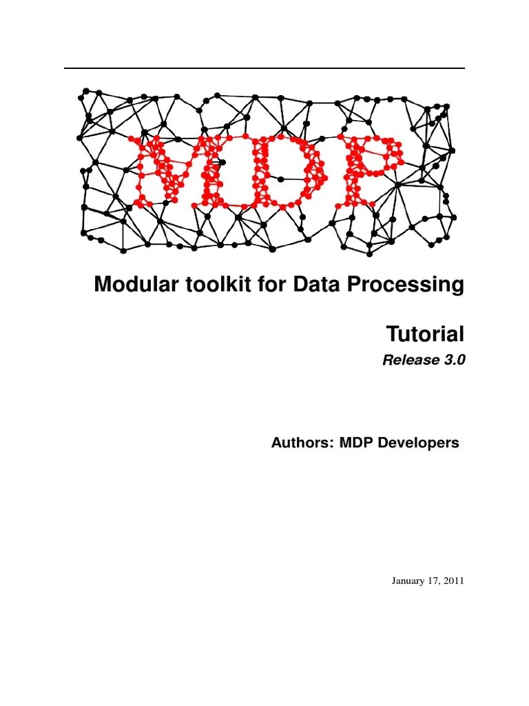MDP Tutorial | PDF | Principal Component Analysis | Areas Of Computer ...