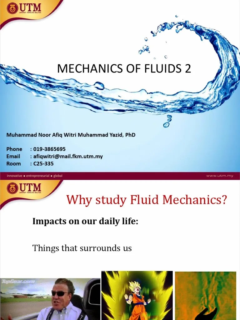 Lecture 1 Introduction To Fluid Mechanics 2 | PDF