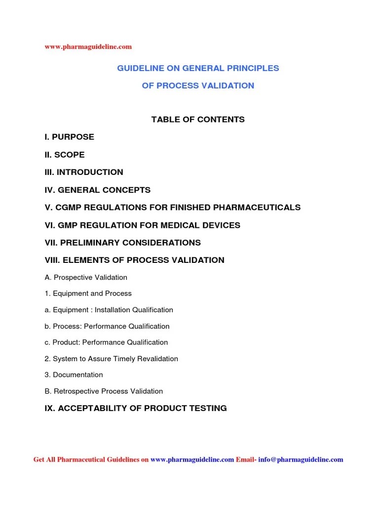 Process Validation Guidelines PDF | PDF | Verification And Validation ...