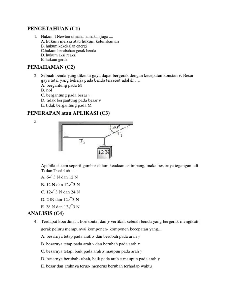 Bahwa pada praktiknya, contoh penyelesaian masalah. Soal C1 Sampai C6
