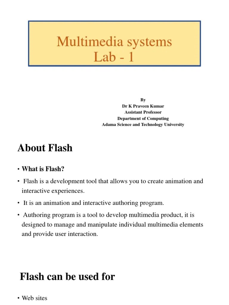 Multimedia Systems Lab 1 1 | PDF | Adobe Flash | Multimedia
