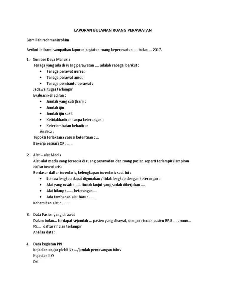 Sop penyusunan laporan capaian kinerja hot. Contoh Laporan Evaluasi Bulanan