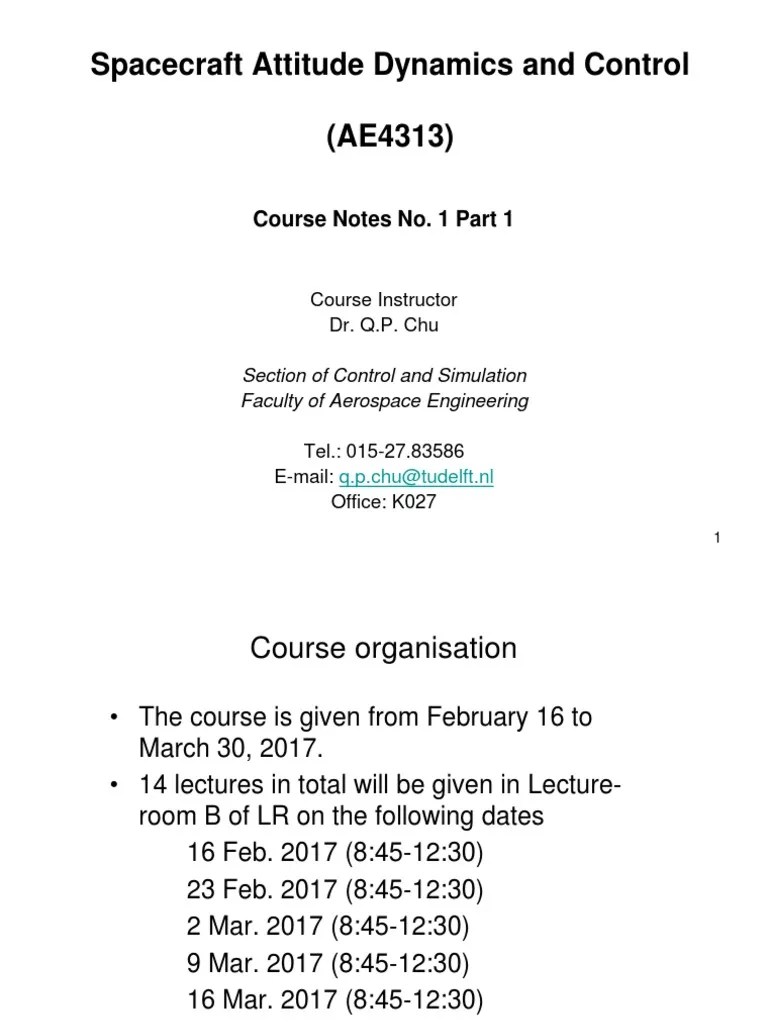 Satellite Attitude Dynamics | PDF | Attitude Control | Space