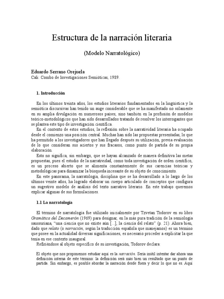 Serrano, Eduardo - Estructura De La Narración Literaria | PDF | Semiótica | Helena De Troya