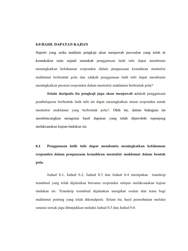 Penganalisisan silangan, dan wacana dalam laporan analisis dapatan kajian. Hasil Dapatan Kajian Pdf
