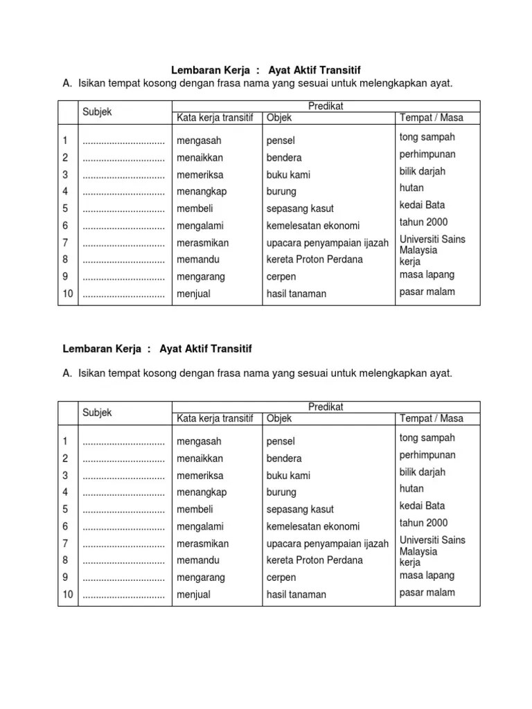 Video kali ini mengandungi sesi pembelajaran untuk membina projek elektromekanikal dengan memfokuskan cara mengenal pasti dan melakar projek . Latihan Kata Kerja Bina Ayat Pdf