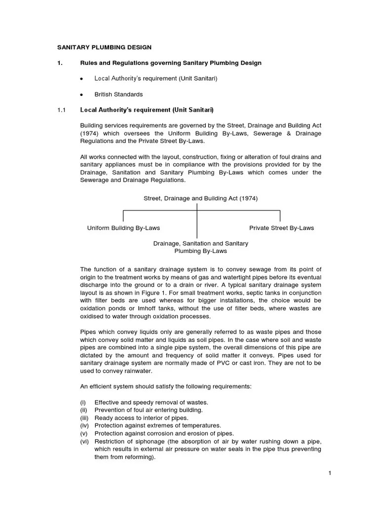 Sanitary Design | PDF | Plumbing | Sanitation