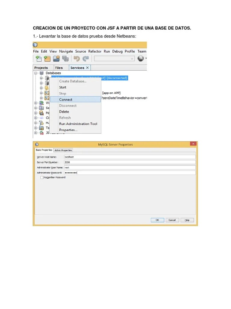 Creacion De Un Proyecto Con JSF A Partir De Una Base De Datos | PDF | Xhtml | Estándares Web