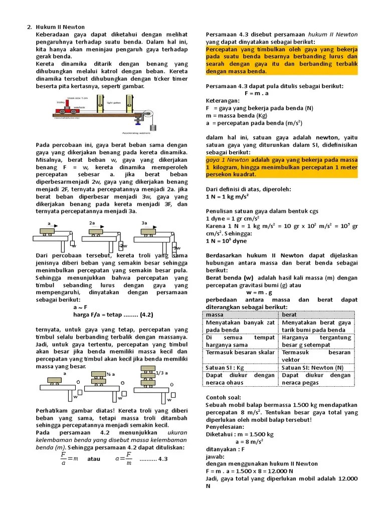Hukum II Newton | PDF