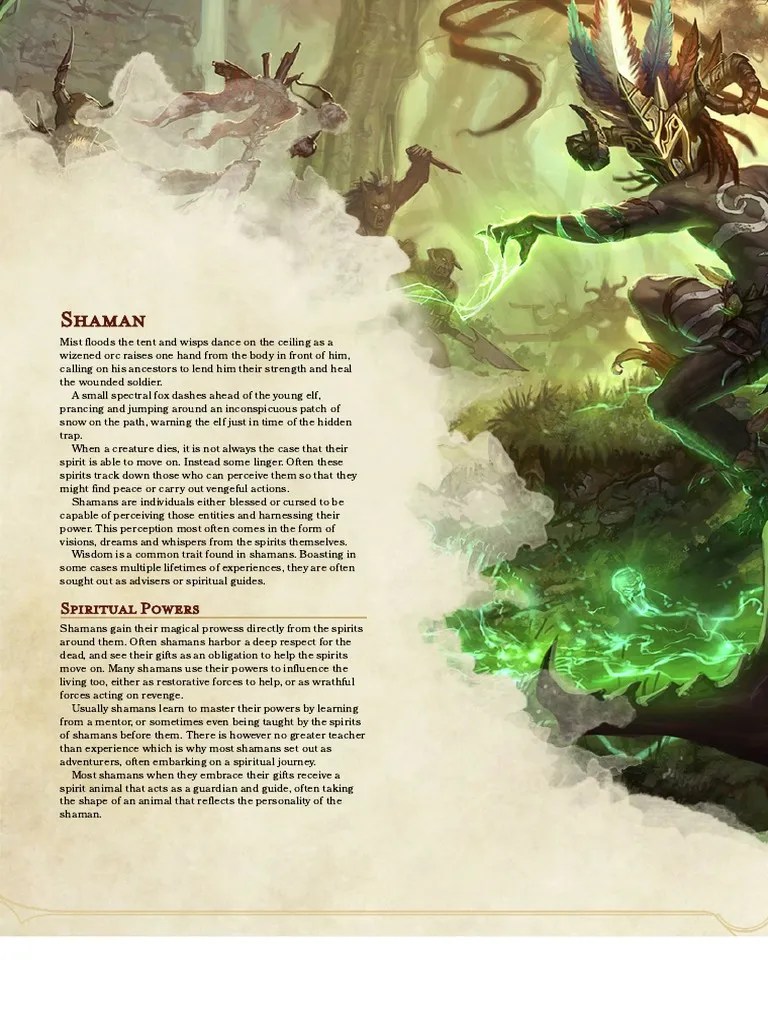 Druid Homebrew - Shaman | Shamanism | Magic (Paranormal)