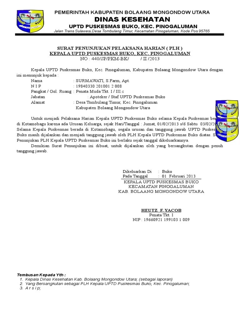 Dengan ini disahkan bahawa penama di bawah adalah pekerja sedia ada di syarikat ini. Contoh Surat Permohonan Plt Kepala Desa - Kumpulan Surat ...