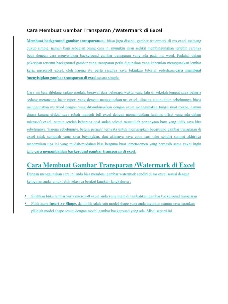 Edit hasil scan tanda tangan agar transparan cara membuat gambar di excel menjadi transparan retorika cara membuat tanda . Cara Membuat Gambar Transparan Watermark Di Excel Pdf